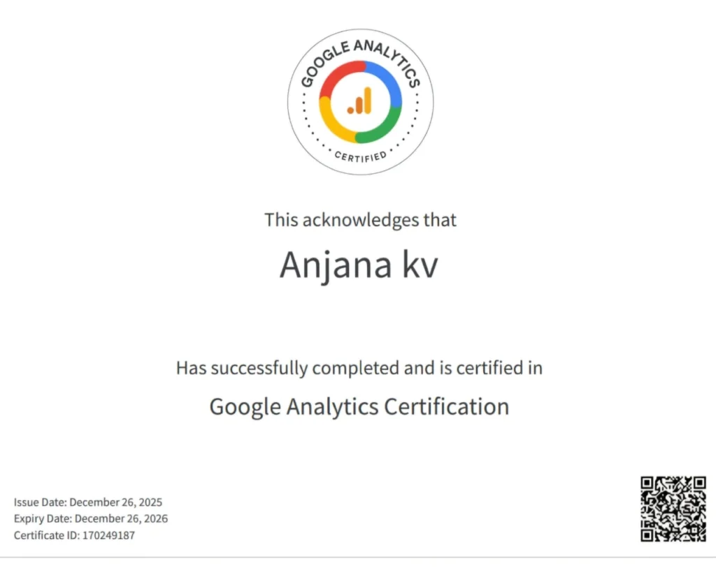 Google Analytics Cetification
