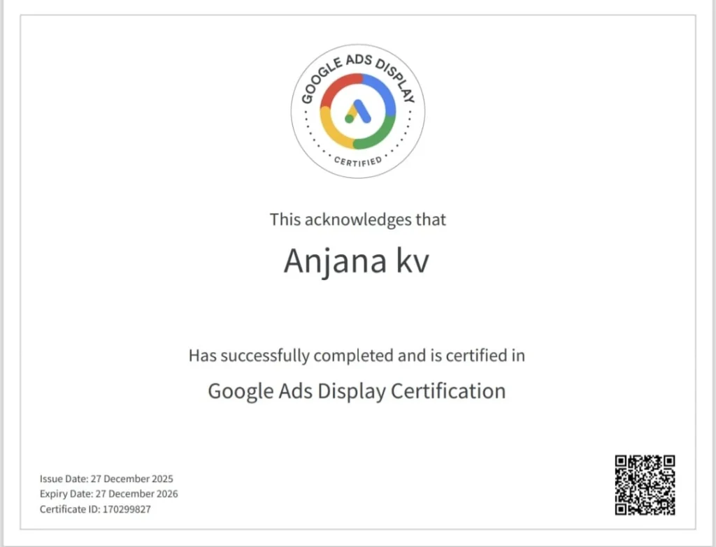 Google Ads Display Certification